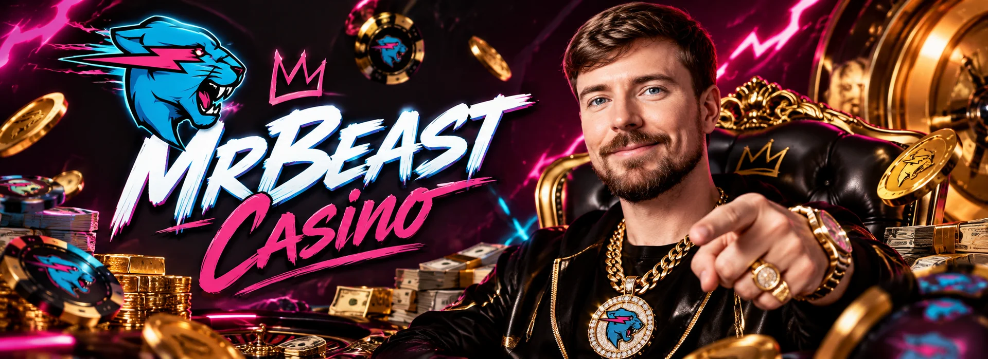 MrBeast Casino UK welcome bonus banner showing 200% up to £1,000 and 250 free spins